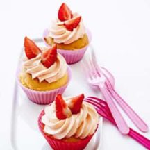 Cupcakes à la fraise par Annabelle Orsatelli