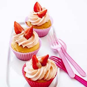 Cupcakes à la fraise par Annabelle Orsatelli