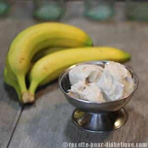 Glace Banane/coco sans sucre ajouté et sans lactose