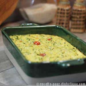 Flan à la Ricotta aux courgettes et Curry