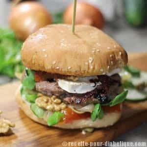 Hamburger au Chèvre, Noix et Miel