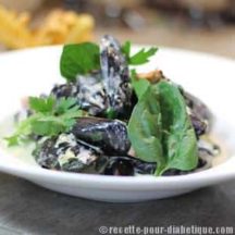 Moules au Roquefort, Jambon et Épinards