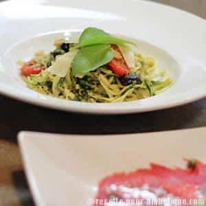 Tagliatelles fraîches au Pesto et Courgette