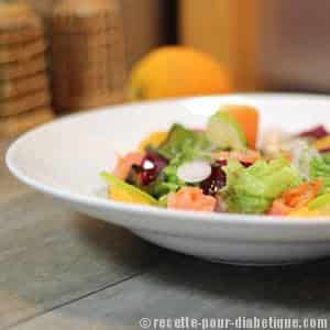 Salade au Saumon , Betterave et Agrumes