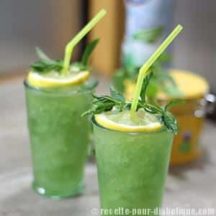Granité de Thé à la Menthe et Citron sans sucre