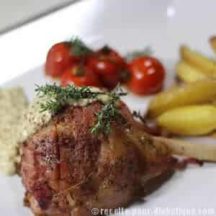 Jambonneau Rôti et ses frites légères