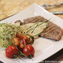 Faux Filet sauce Poivre vert et son écrasé de Pommes de Terre