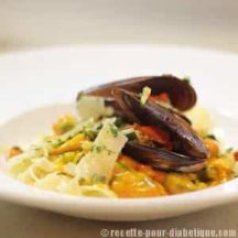 Tagliatelles aux Moules Safranées