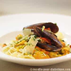 Tagliatelles aux Moules Safranées