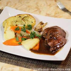 Rôti de filet de Boeuf et ses légumes au four