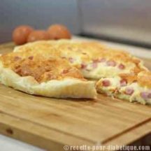 Quiche soufflée au jambon et fromage