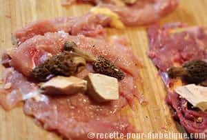 Suprême de Pintade, Foie Gras et Morilles cuit sous vide