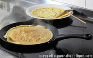 Crêpes sans sucre allégées: préparation de la pâte