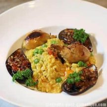 Risotto Safrané aux Moules et Poulet