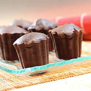 Cannelés fondants au Chocolat sans sucre