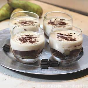 Tiramisu aux poires allégé en sucres