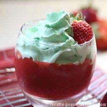 Soupe froide aux fraises et sa chantilly Menthe
