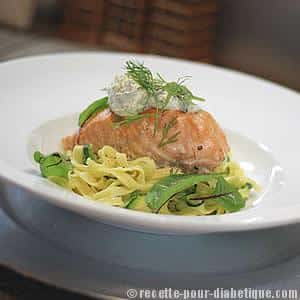 Pavé de Saumon au Tagliatelles et Courgettes
