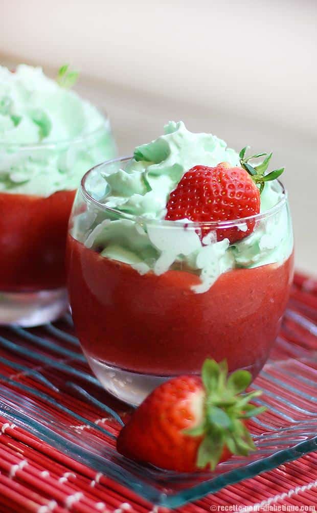 soupe froide fraise menthe