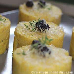Polenta aux Olives et Pesto