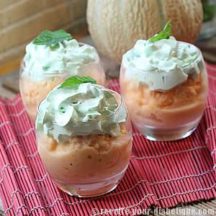 Glace au Melon et sa chantilly au Thé et à la Menthe