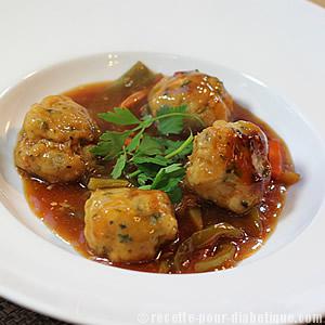 Boulettes de Poisson Aigre doux sans sucre