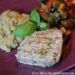 Thon grillé, Ratatouille et Risotto au pesto