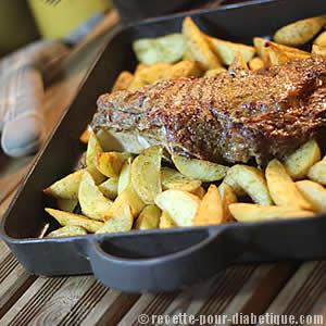 Côte de Boeuf Marinée et ses frites au four