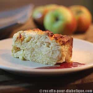 Gâteau Invisible aux pommes sans gluten et sans sucre ajouté
