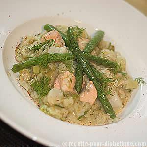 Risotto Saumon et Saint-Jacques