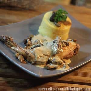 Lapin aux Morilles et Polenta