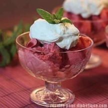 Glace aux Fraises et sa chantilly Menthe sans sucre
