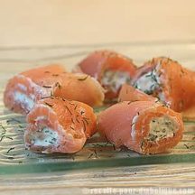 Roulés de saumon au fromage frais