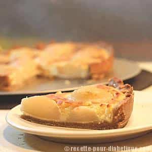 Tarte Amandine aux Poires allégée
