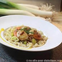 Noix de Saint-Jacques à la fondue de Poireaux