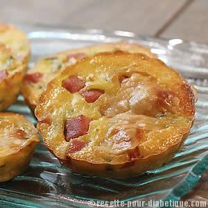 Mini Clafoutis Courgettes, Jambon et Chèvre