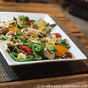 Salade aux Noix, Champignons et Roquefort