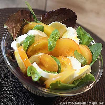 Tomates "Ananas" Mozzarella et Basilic