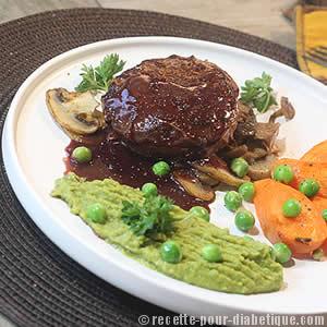 Tournedos de filet de Boeuf et sa purée de Petits Pois
