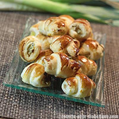 Minis Croissants Saumon et Poireaux