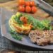 Tranche de Gigot d'Agneau grillé et son Mille feuilles de Légumes