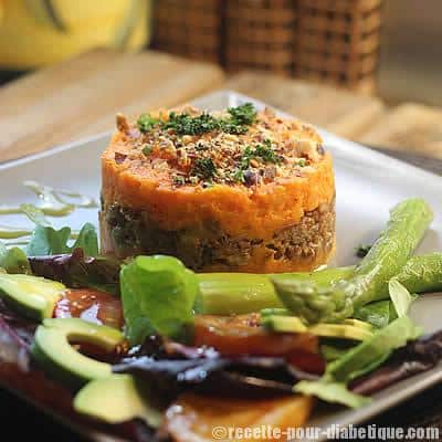 Parmentier de confit de Canard aux Patates Douces et Carottes