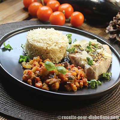 Thon grillé à la provençale et son Riz Complet