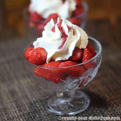 Fraises Gariguettes et Chantilly sans sucre