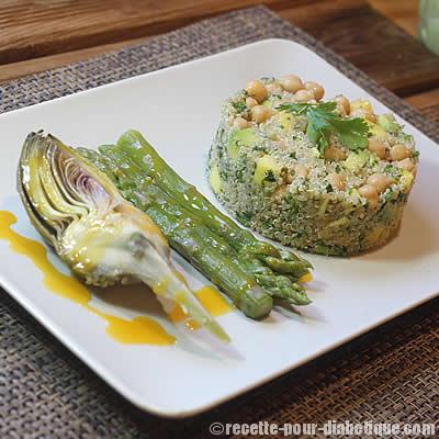 Taboulé au Quinoa, Mangue, Avocat, Pois chiches