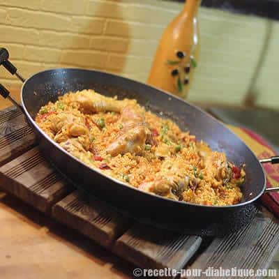 Paella sans Fruits de mer ( façon Paella Valenciana )