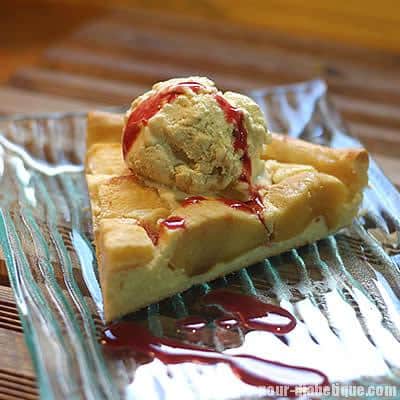Tarte aux Pommes Amandine et sa Glace vanille