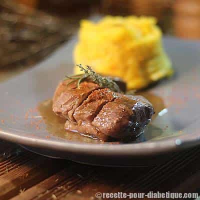 Magret de Canard au Romarin et son écrasée Potimarron