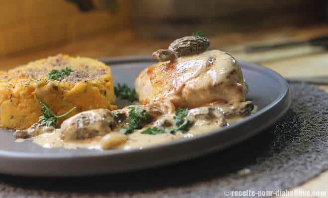 poulet-morilles