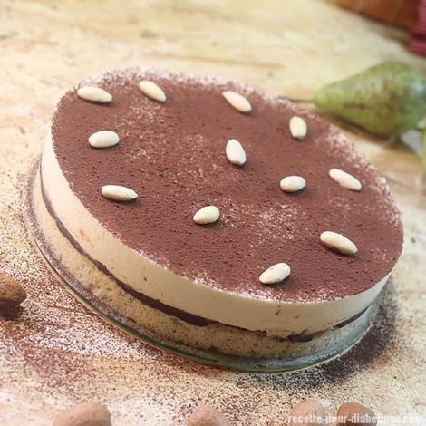 Bavarois Poire, Amandes, Chocolat et Céréales